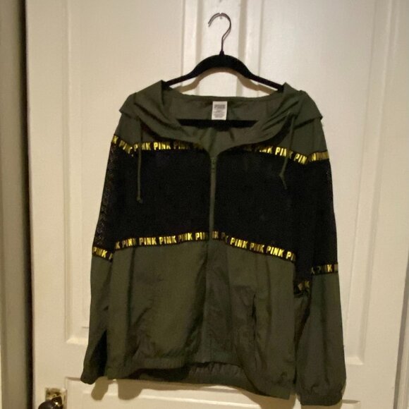 Victoria's Secret Khaki Green Mesh Jacket - Picture 1 of 3